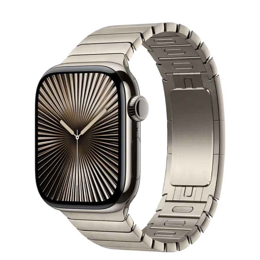 Apple Watch Series 10 GPS + Cellular 42mm Natural Titanium Case with Natural Link Bracelet (MX0J3+MXMA3)