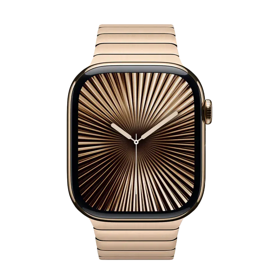 Apple Watch Series 10 GPS + Cellular 46mm Gold Titanium Case with Gold Link Bracelet (MX183+MXMH3)