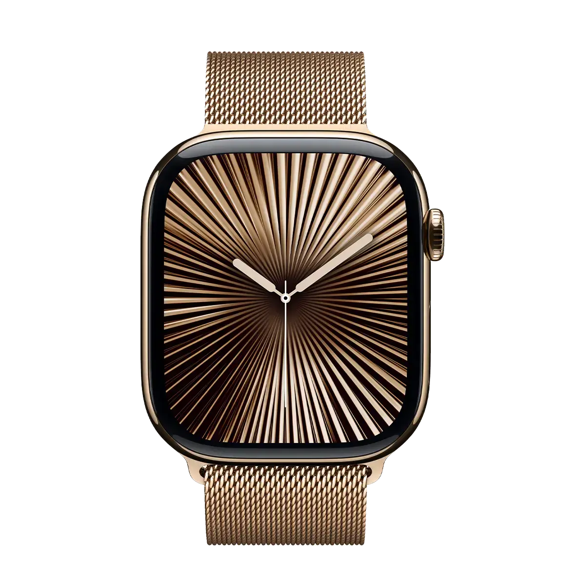 Apple Watch Series 10 GPS + Cellular 46mm Gold Titanium Case with Gold Milanese Loop - M/L (MX003)