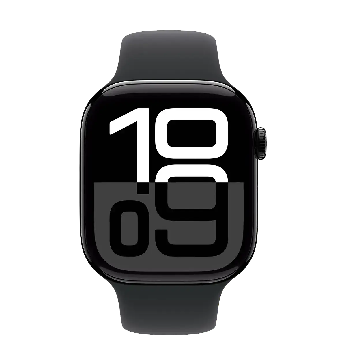 Apple Watch Series 10 GPS + Cellular 46mm Jet Black Aluminum Case with Black Sport Band - M/L (MWY43)
