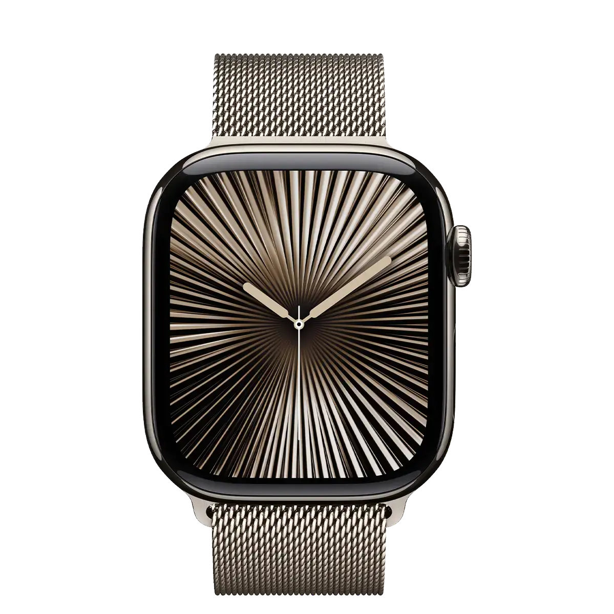 Apple Watch Series 10 GPS + Cellular 46mm Natural Titanium Case with Natural Milanese Loop - M/L (MWYC3)