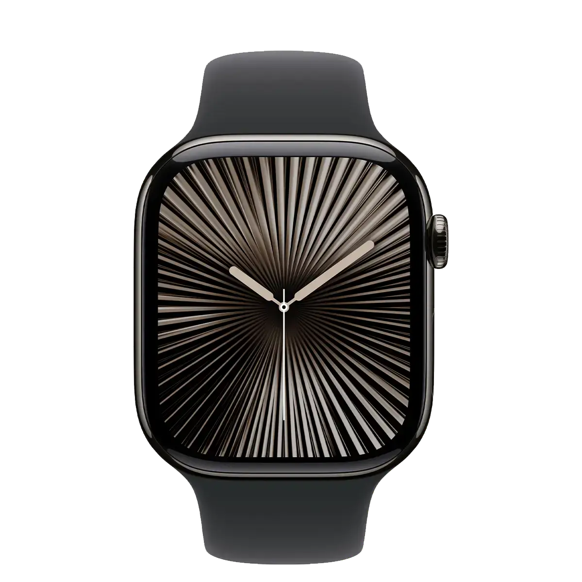 Apple Watch Series 10 GPS + Cellular 46mm Slate Titanium Case with Black Sport Band - S/M (MWYD3)
