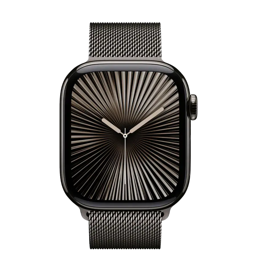 Apple Watch Series 10 GPS + Cellular 46mm Slate Titanium Case with Slate Milanese Loop - S/M (MC7R4)