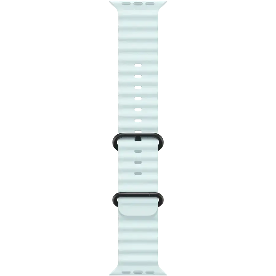 Apple Watch Ultra 2 2024 GPS + Cellular 49mm Black Titanium Case with Ice Blue Ocean Band (MYTC3+MYP83)