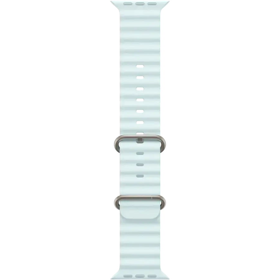 Apple Watch Ultra 2 2024 GPS + Cellular 49mm Natural Titanium Case with Ice Blue Ocean Band (MYT03+MXTF3)