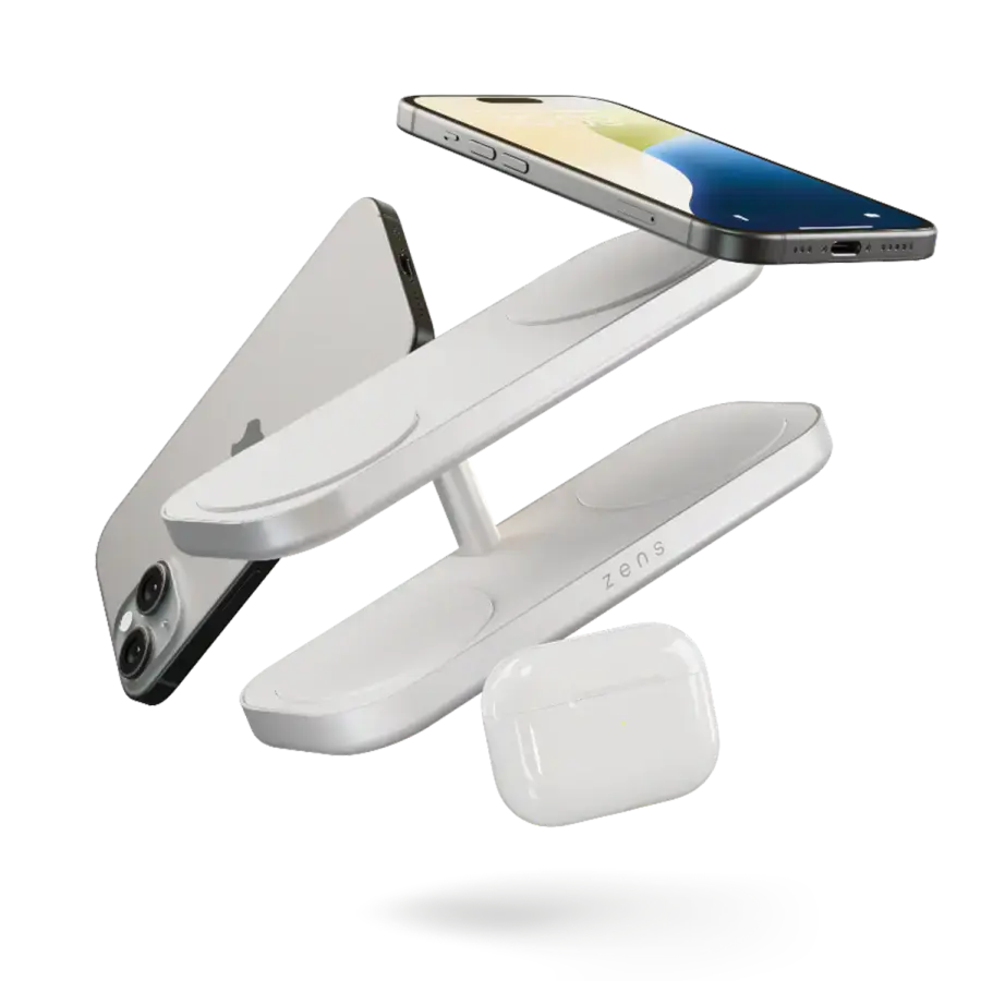 Бездротовий зарядний пристрій Zens Quattro Pro 4 - White (ZEQC01W/00)