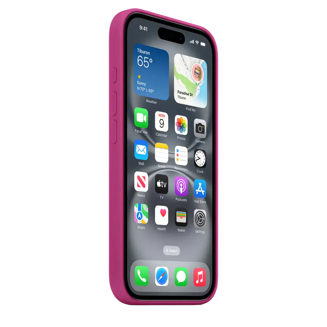 Чехол Apple iPhone 16 Silicone Case with MagSafe - Fuchsia (MYY53)