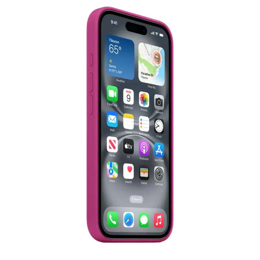 Чохол Apple iPhone 16 Silicone Case with MagSafe Lux Copy - Fuchsia