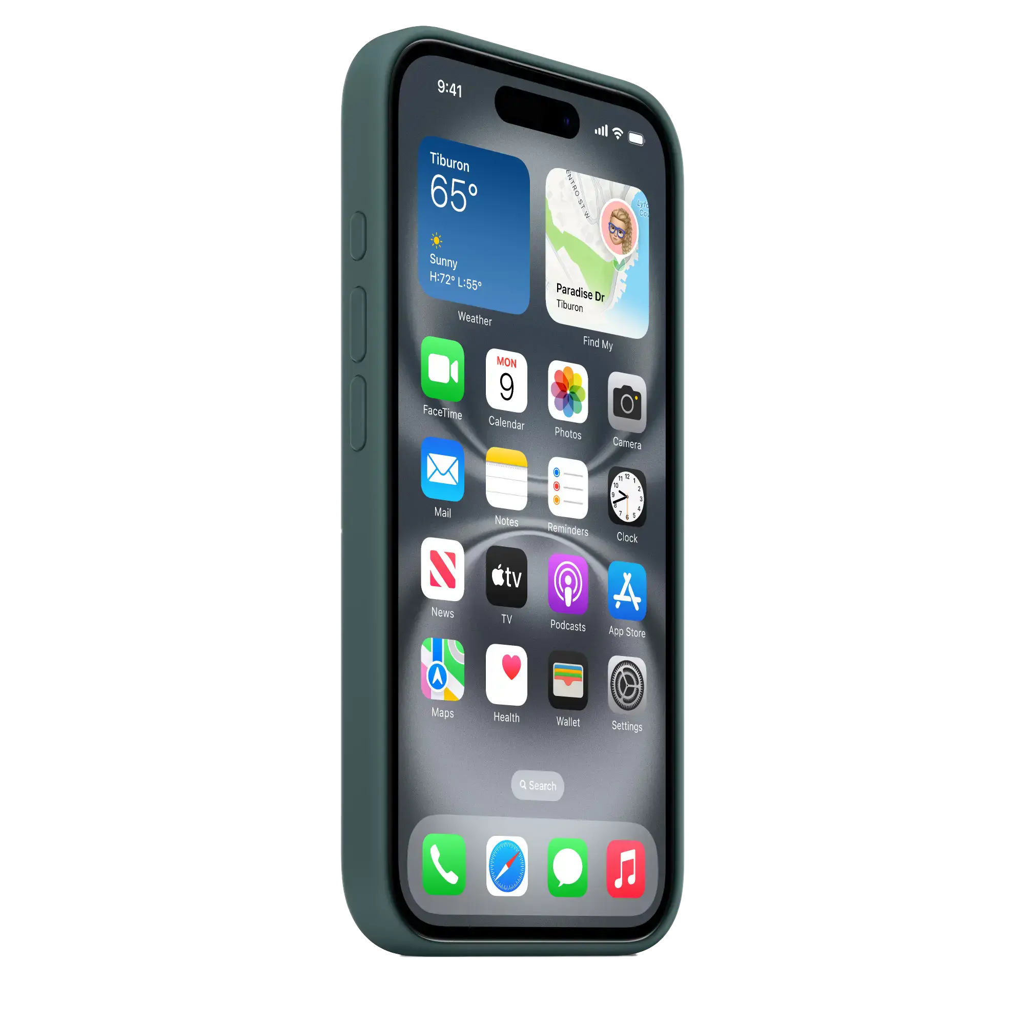 Чехол Apple iPhone 16 Silicone Case with MagSafe Lux Copy - Lake Green
