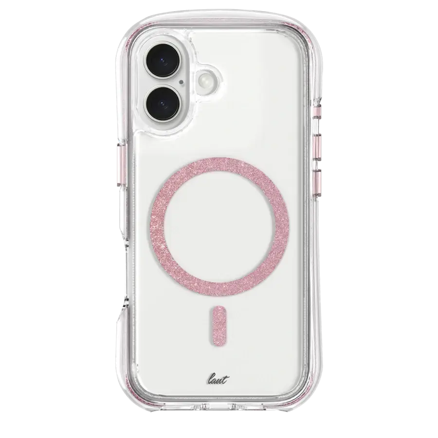 Чохол LAUT AERO SPARKLE case with MagSafe for iPhone 16 - Crystal Pink (L_IP24A_AS_P)
