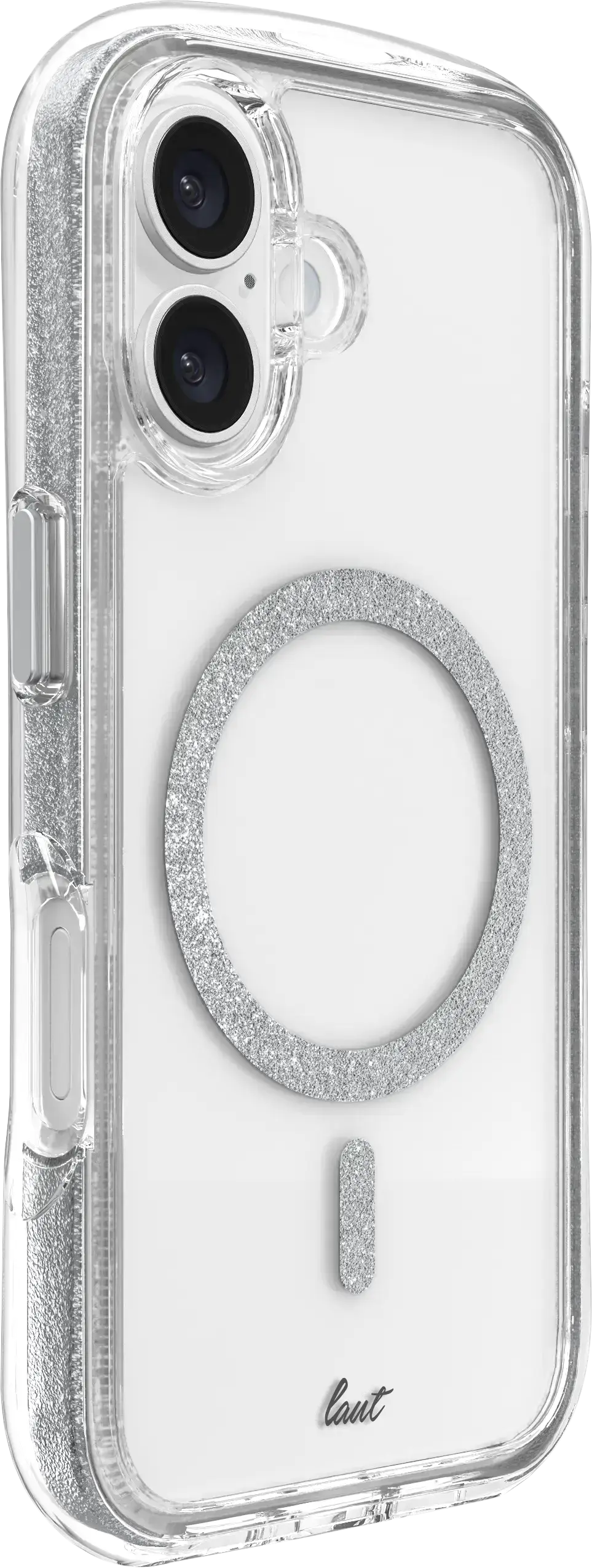 Чехол LAUT AERO SPARKLE case with MagSafe for iPhone 16 - Crystal Silver (L_IP24A_AS_SL)