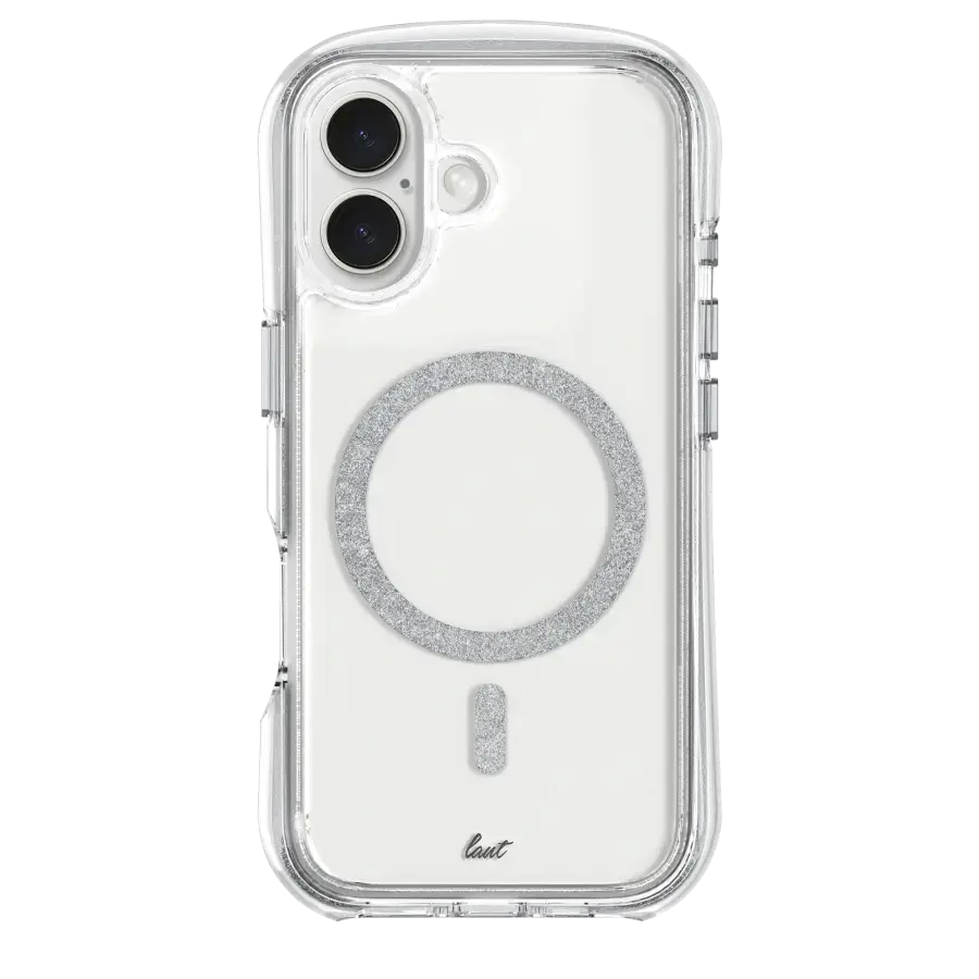 Чохол LAUT AERO SPARKLE case with MagSafe for iPhone 16 Plus - Crystal Silver (L_IP24C_AS_SL)