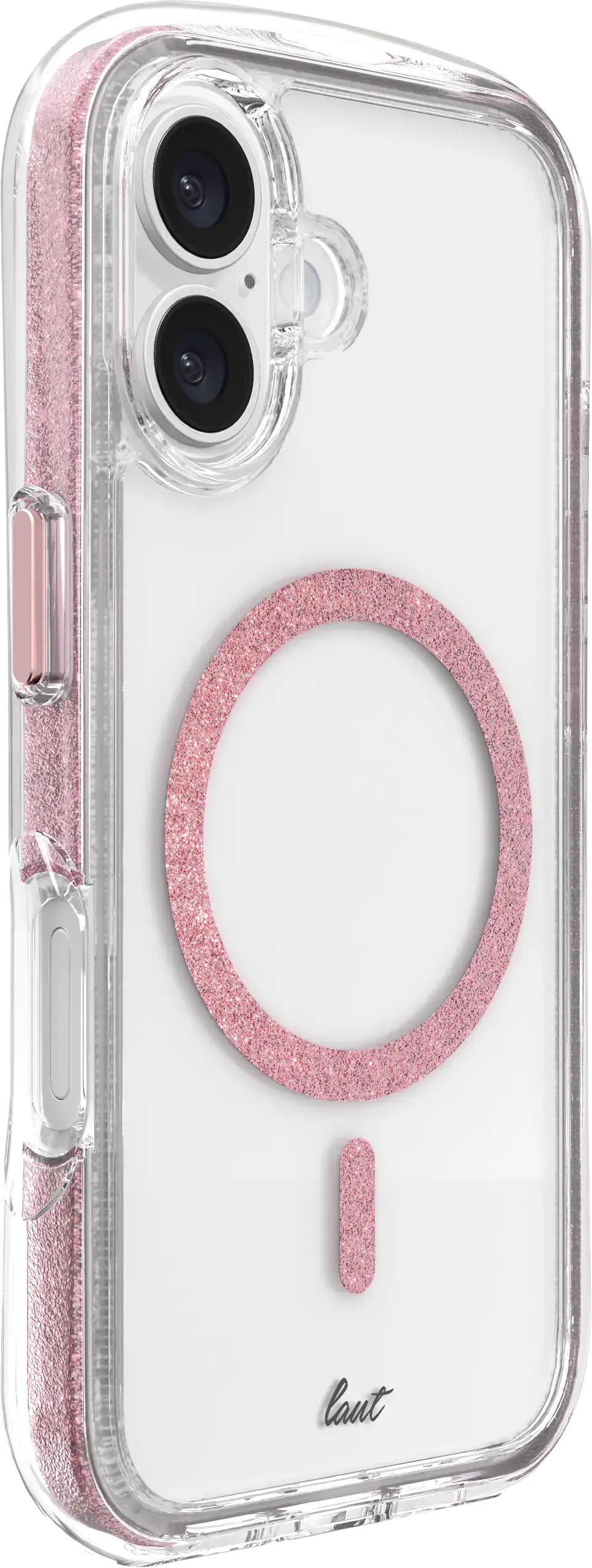 Чехол LAUT AERO SPARKLE case with MagSafe for iPhone 16 Plus - Crystal Pink (L_IP24C_AS_P)