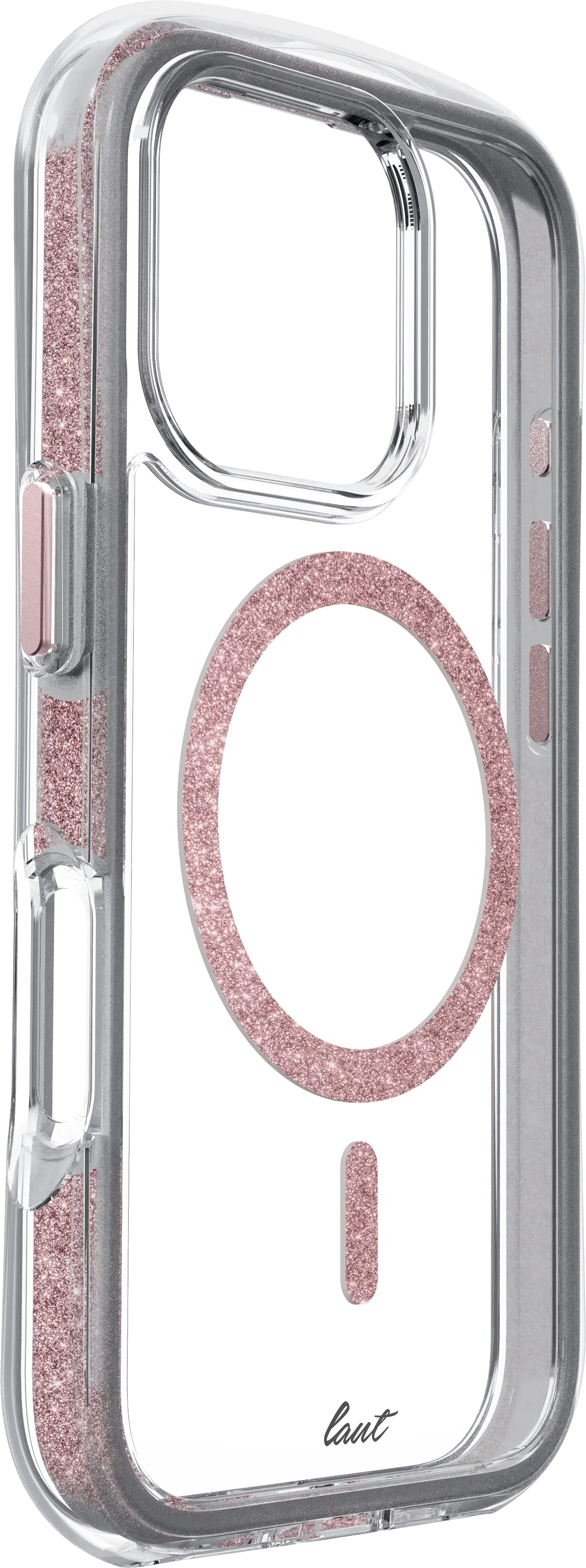 Чехол LAUT AERO SPARKLE case with MagSafe for iPhone 16 Pro - Crystal Pink (L_IP24B_AS_P)