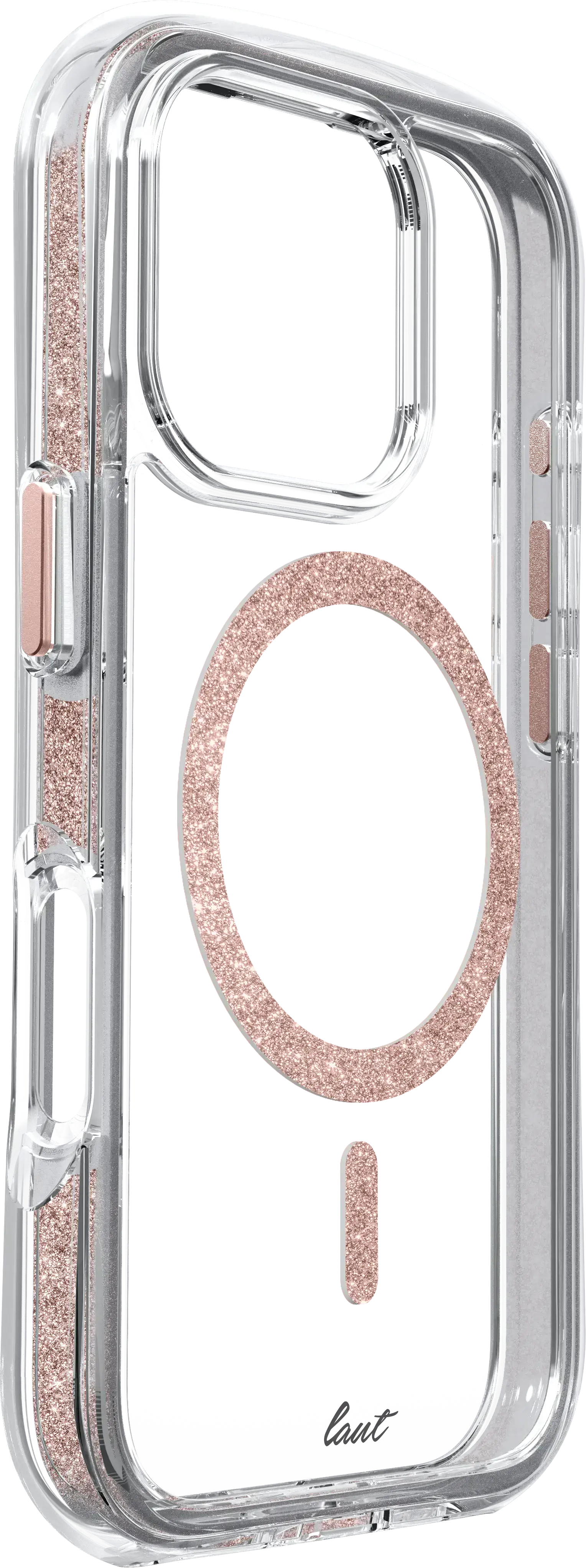 Чехол LAUT AERO SPARKLE case with MagSafe for iPhone 16 Pro - Crystal Pink (L_IP24B_AS_P)