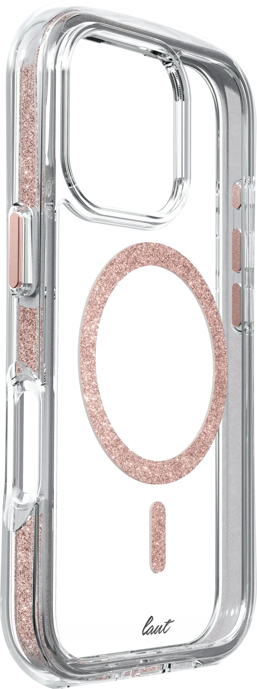 Чехол LAUT AERO SPARKLE case with MagSafe for iPhone 16 Pro - Crystal Pink (L_IP24B_AS_P)