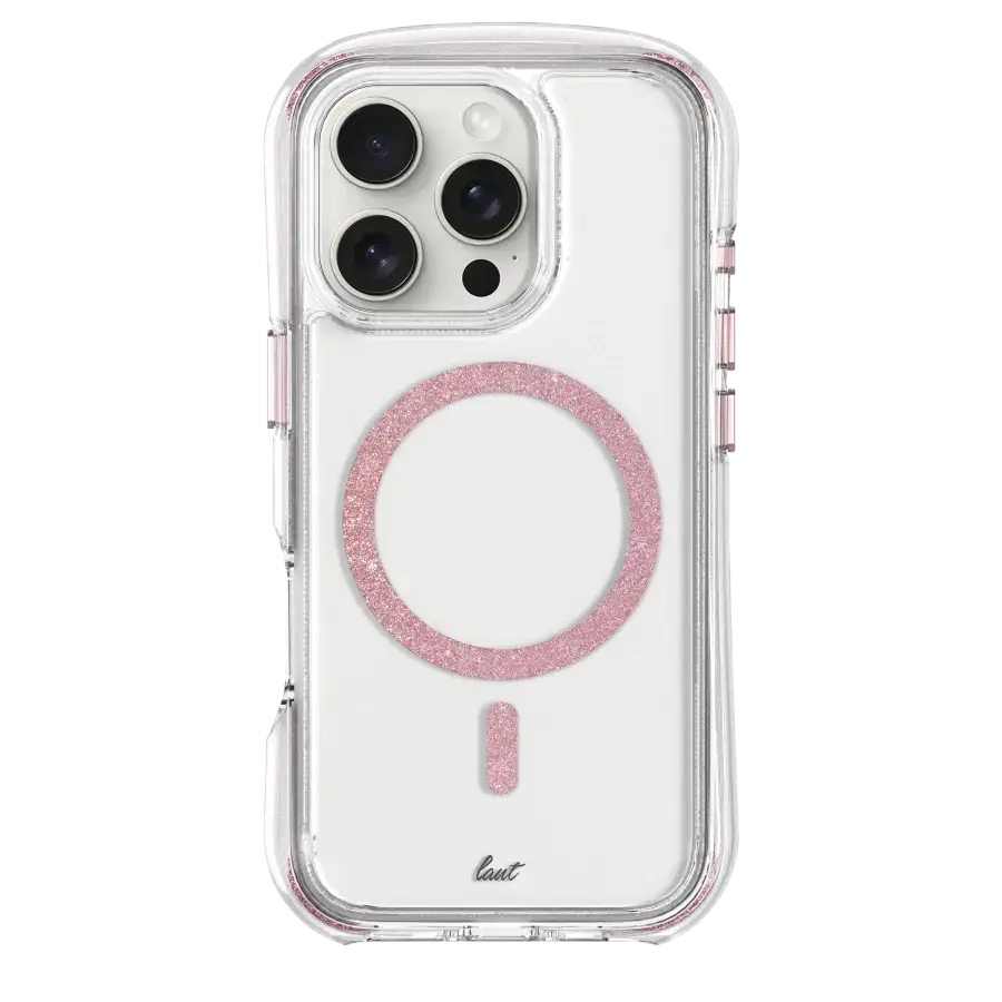 Чехол LAUT AERO SPARKLE case with MagSafe for iPhone 16 Pro - Crystal Pink (L_IP24B_AS_P)