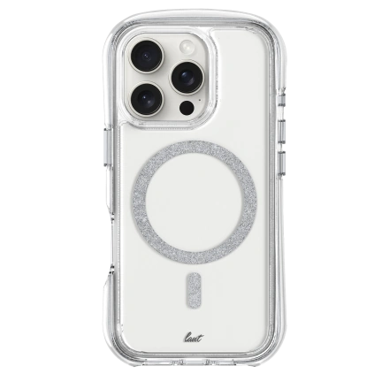 Чохол LAUT AERO SPARKLE case with MagSafe for iPhone 16 Pro - Crystal Silver (L_IP24B_AS_SL)