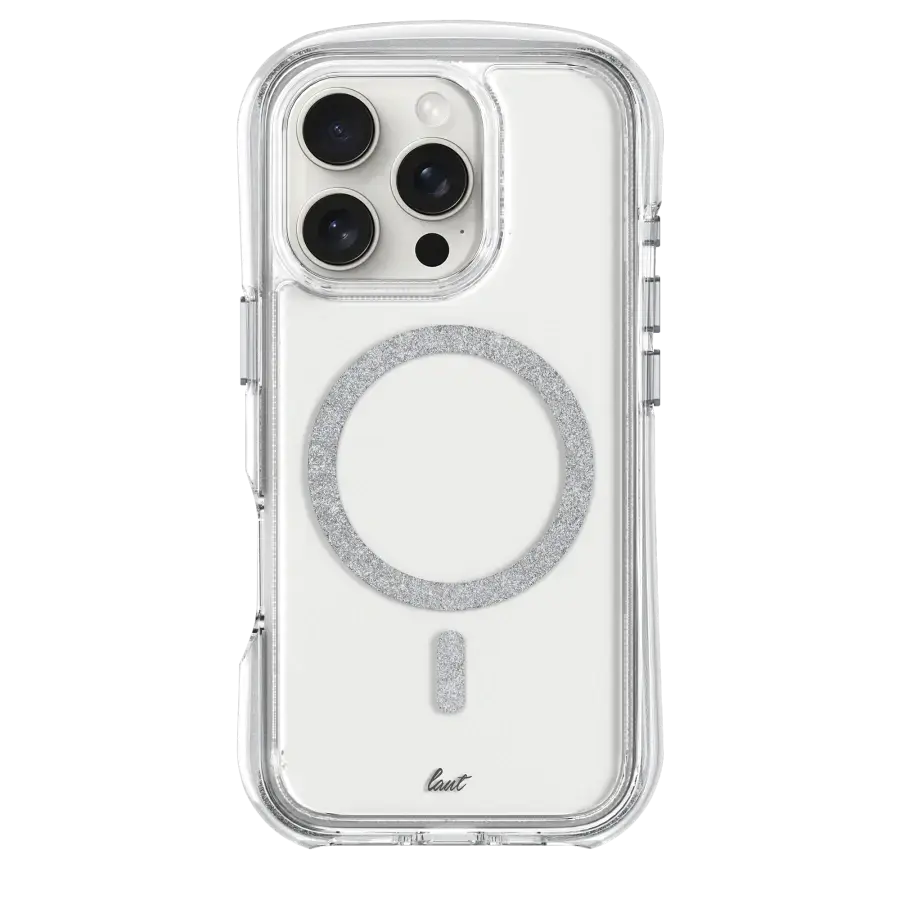 Чохол LAUT AERO SPARKLE case with MagSafe for iPhone 16 Pro - Crystal Silver (L_IP24B_AS_SL)