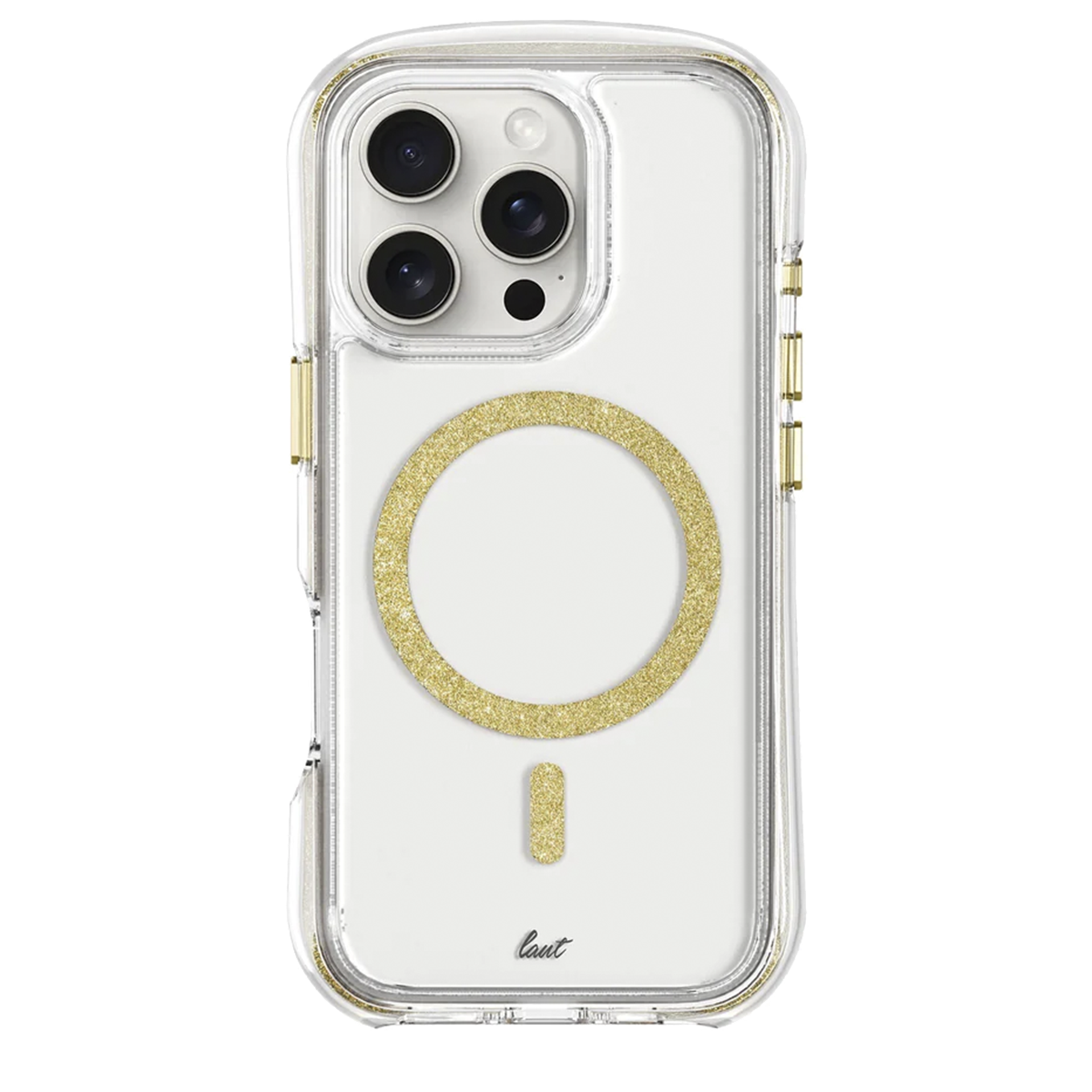 Чехол LAUT AERO SPARKLE case with MagSafe for iPhone 16 Pro Max - Crystal-gold (L_IP24D_AS_GD)