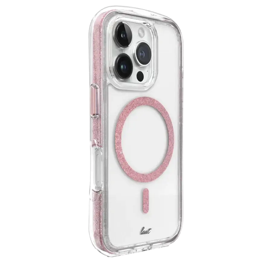 Чехол LAUT AERO SPARKLE case with MagSafe for iPhone 16 Pro Max - Crystal-pink (L_IP24D_AS_P)