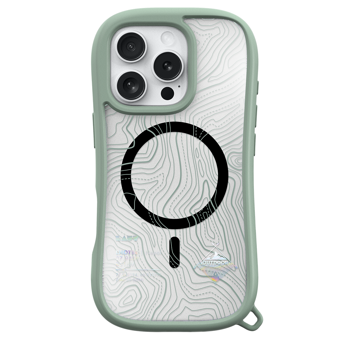 Чехол LAUT POP ADVENTURE case with MagSafe for iPhone 16 Pro - Silt Green (L_IP24B_PA_GN)