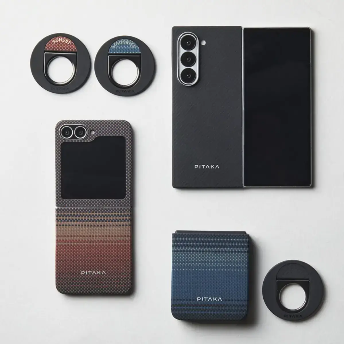 Чохол Pitaka MagEZ Case 5 for Samsung Galaxy Flip 6 - Twill Black/Grey (FBFLIP6)