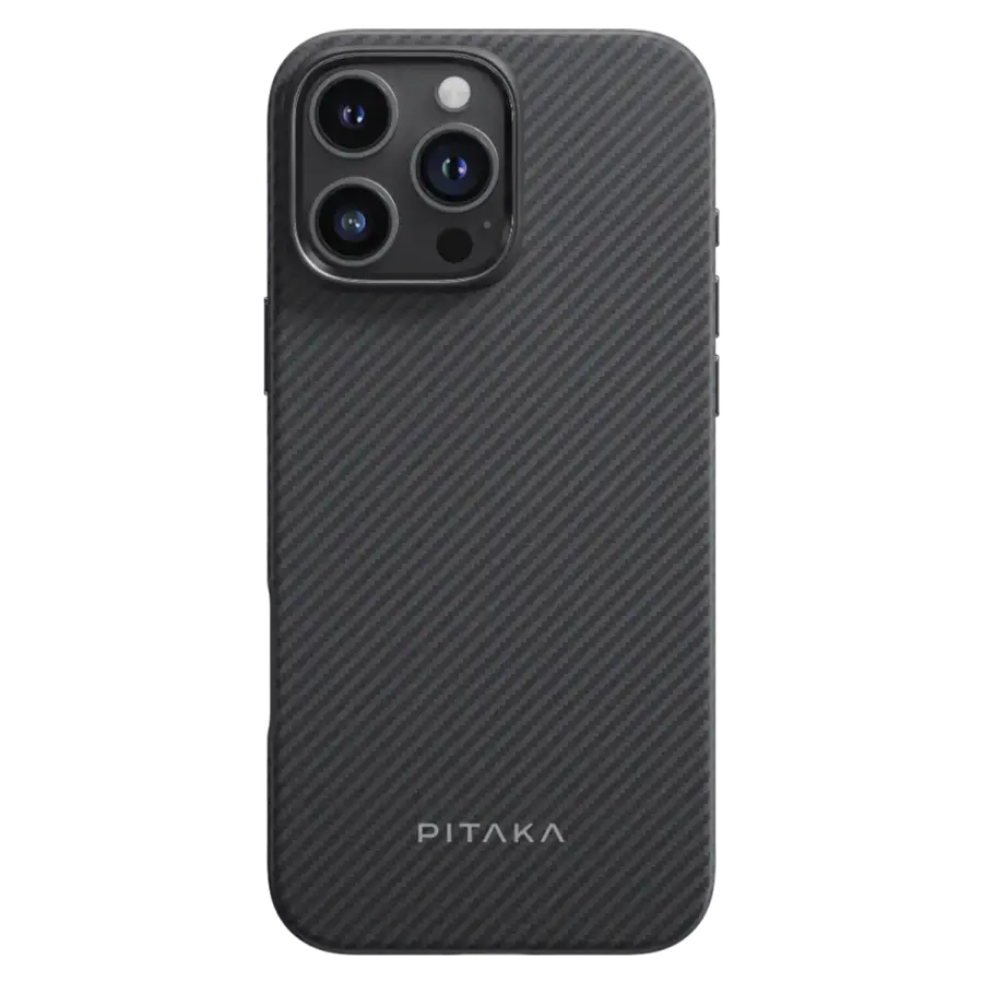 Чехол Pitaka Military-Grade Protective Case Twill 600D for iPhone 16 Pro - Black/Grey (KI1601PPA)