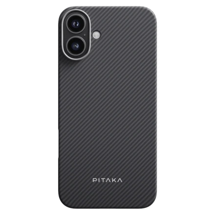 Чохол Pitaka Ultra-Slim Case Twill 600D for iPhone 16 Plus - Black/Grey