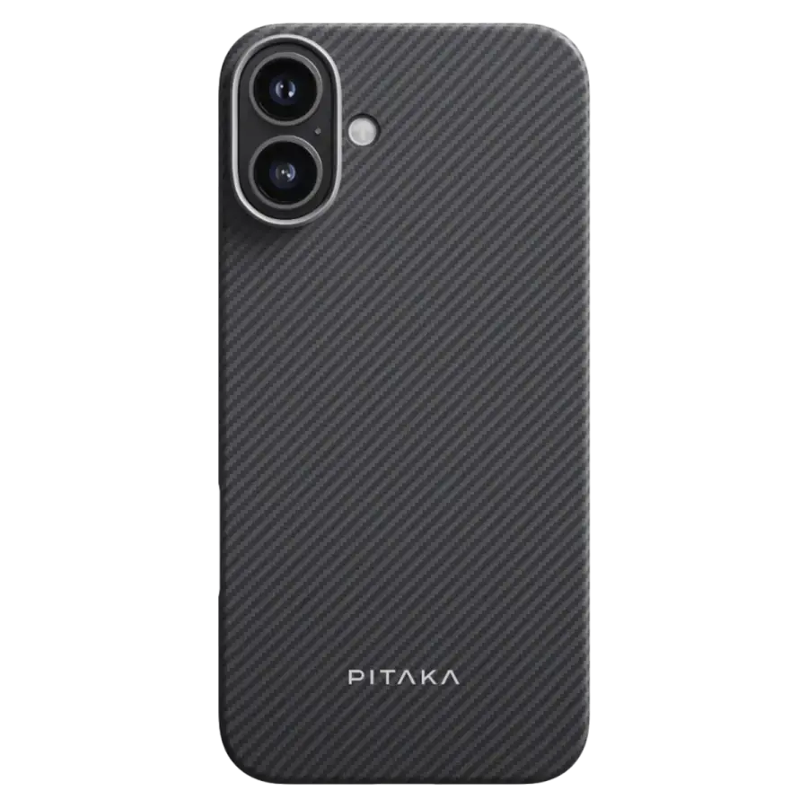 Чохол Pitaka Ultra-Slim Case Twill 600D for iPhone 16 Plus - Black/Grey (KI1601MA)