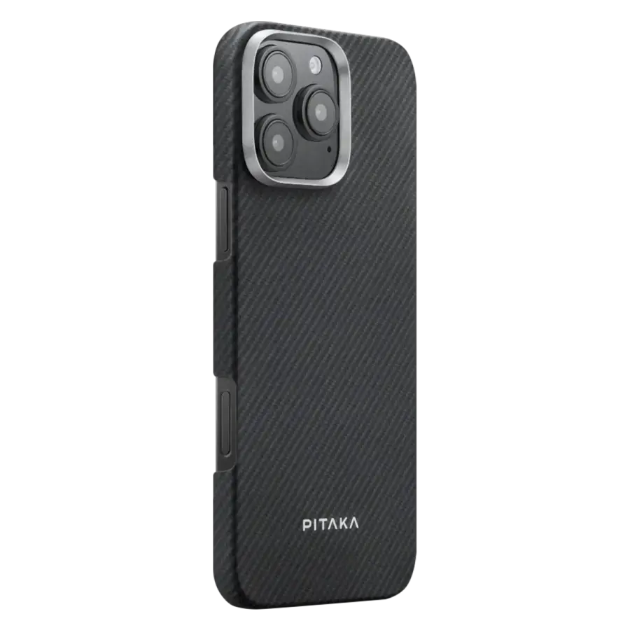 Чехол Pitaka Ultra-Slim Case Twill 600D for iPhone 16 Pro Max - Black/Grey (KI1601PMA)