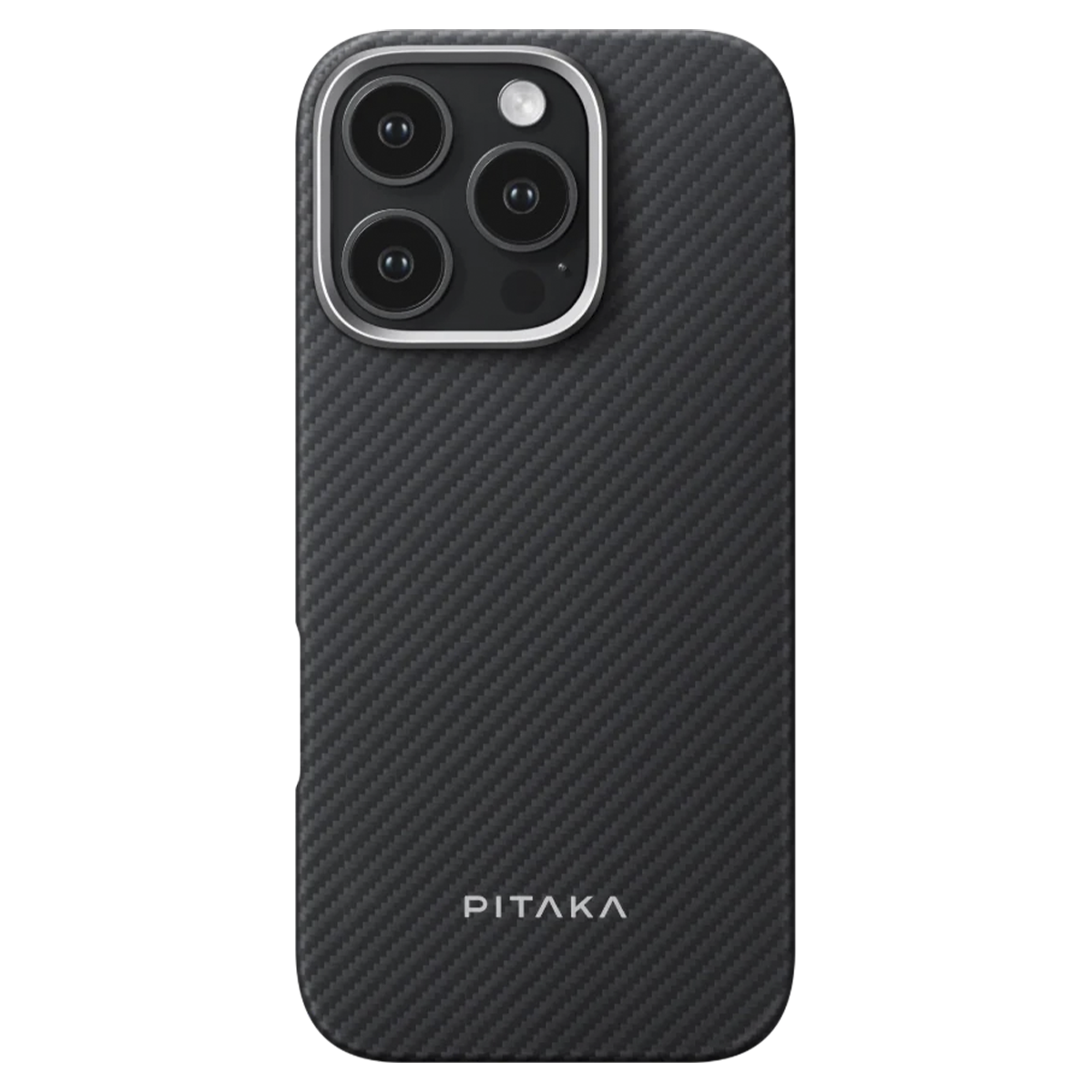 Чехол Pitaka Ultra-Slim Case Twill 600D for iPhone 16 Pro Max - Black/Grey (KI1601PMA)