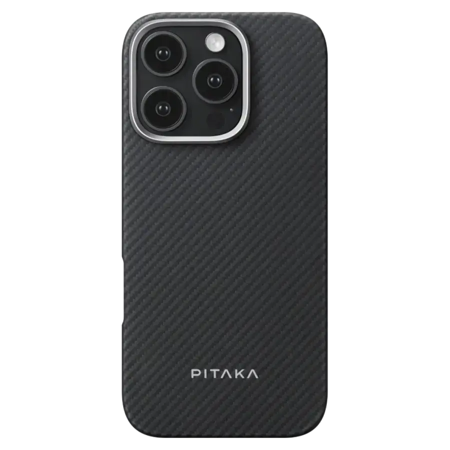 Чехол Pitaka Ultra-Slim Case Twill 600D for iPhone 16 Pro Max - Black/Grey (KI1601PMA)