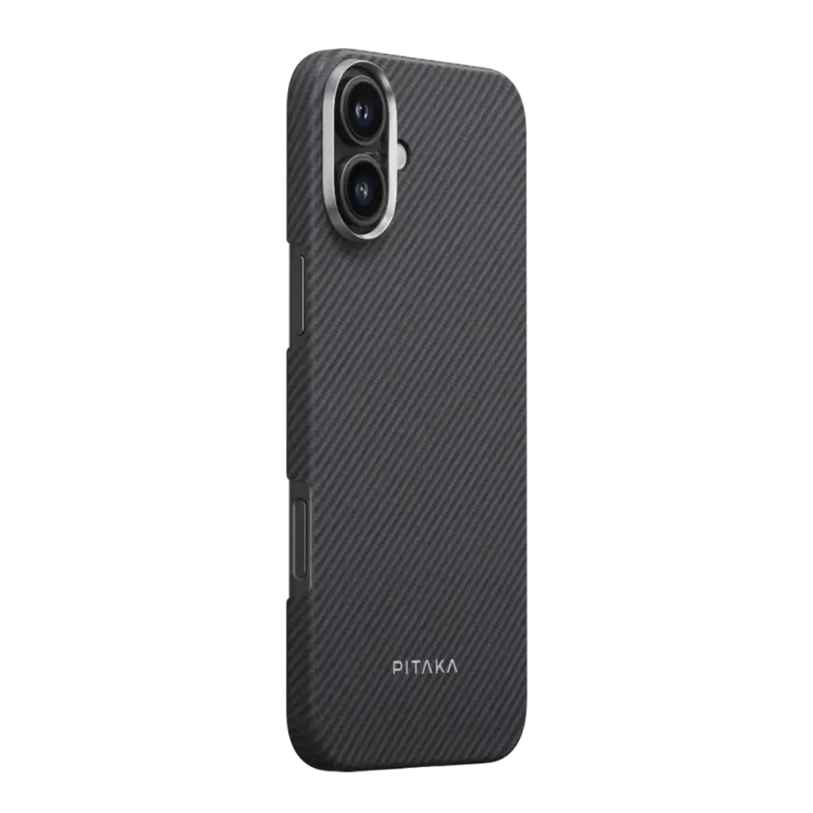 Чохол Pitaka Ultra-Slim Case Twill 600D for iPhone 16 - Black/Grey (KI1601A)