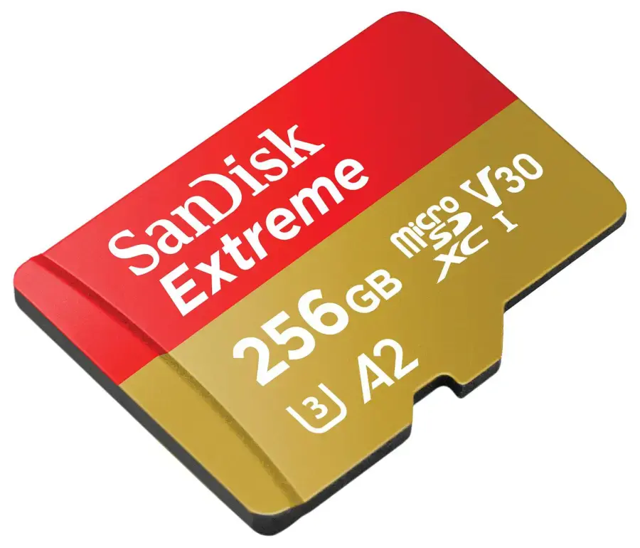 Карта пам'яті microSDXC [UHS-1 U3] SanDisk Extreme Action 256Gb class 10 A2 V30 [R190MB/s] (SDSQXAV-256G-GN6MA)