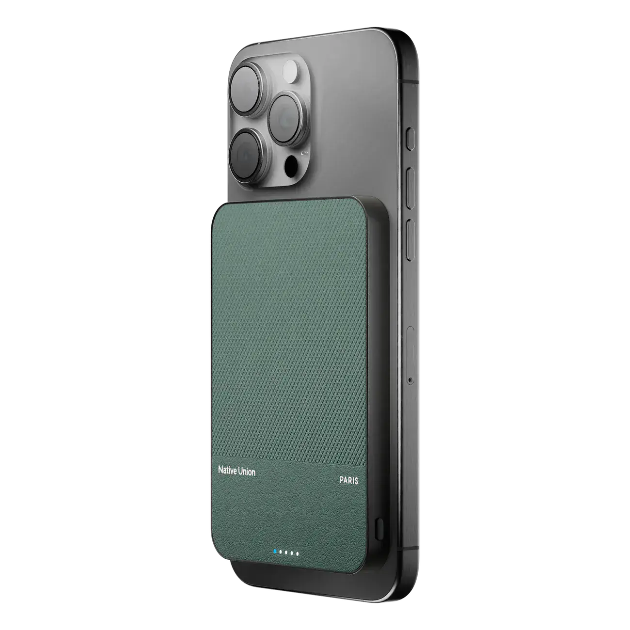 Магнитный павербанк Native Union (Re) Classic Magnetic Power Bank Qi2 5000mAh - Slate Green (PB-5KMS-GRN-Q2)