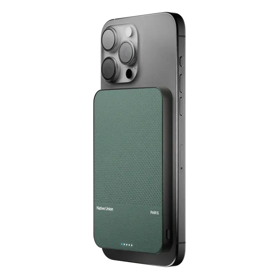 Магнітний павербанк Native Union (Re) Classic Magnetic Power Bank Qi2 5000mAh - Slate Green (PB-5KMS-GRN-Q2)