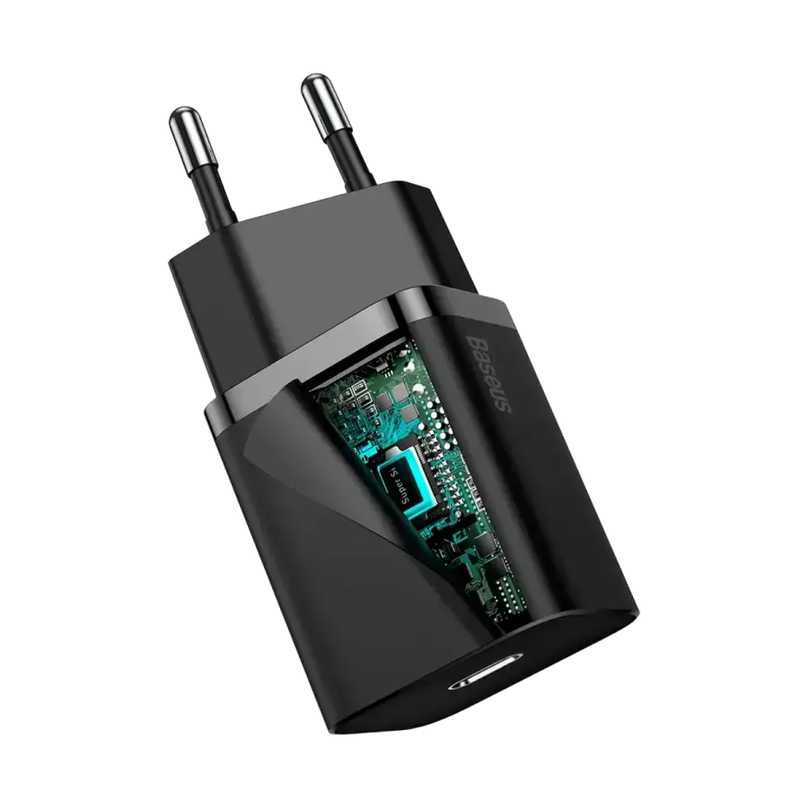 Мережевий зарядний пристрій Baseus Super Si Quick Charger 1C 20W - Black (CCSUP-B01)