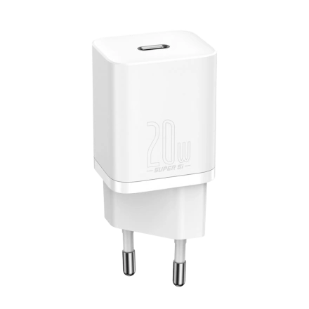 Сетевое зарядное устройство Baseus Super Si Quick Charger 1C 20W - White (CCSUP-B02)