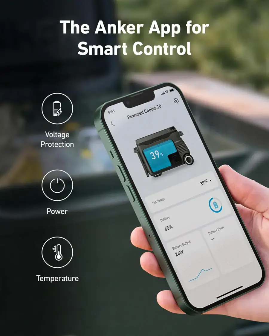 Портативний холодильник Anker EverFrost Portable Cooler 30 with 299Wh Battery (B17A03M3)