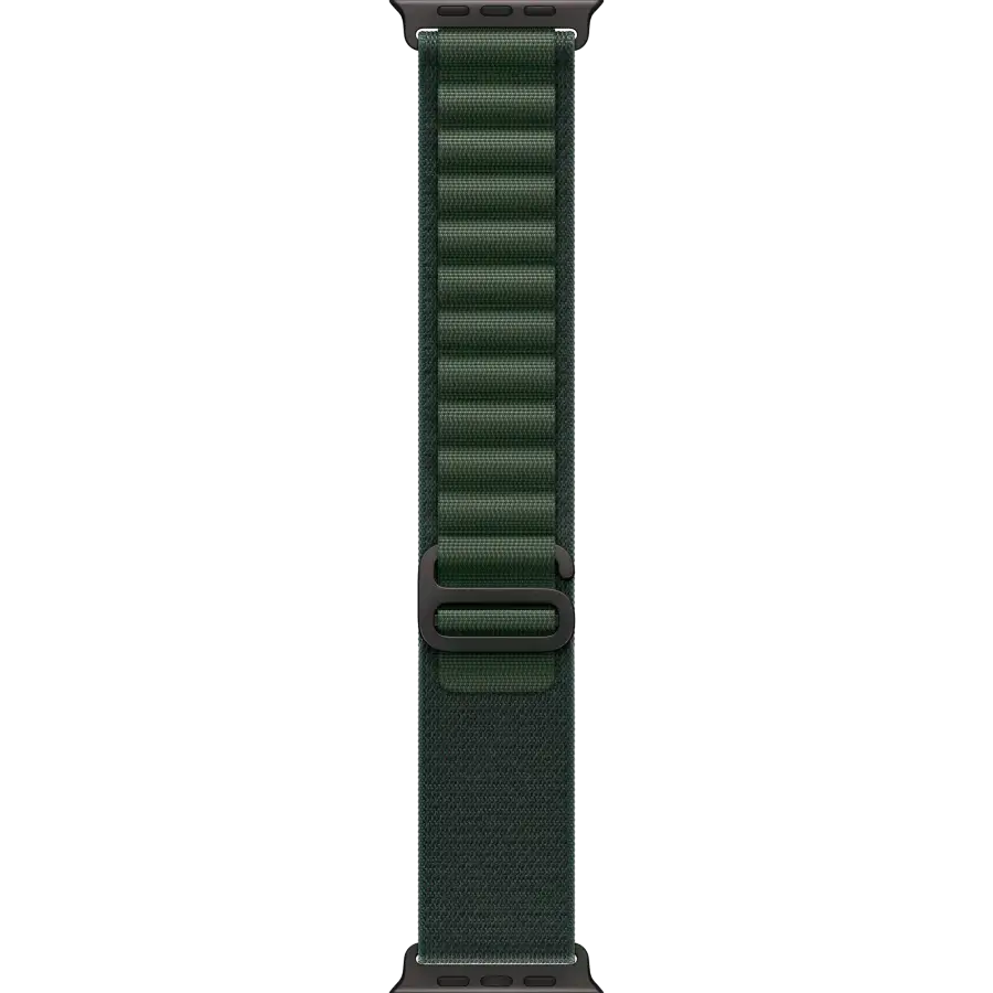Ремінець Apple Alpine Loop Dark Green - Black Titanium Finish для Apple Watch 44/45/46/49mm - Large (MYPT3)