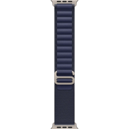 Ремінець Apple Alpine Loop Navy - Natural Titanium Finish для Apple Watch 44/45/46/49mm - Large (MXN03)