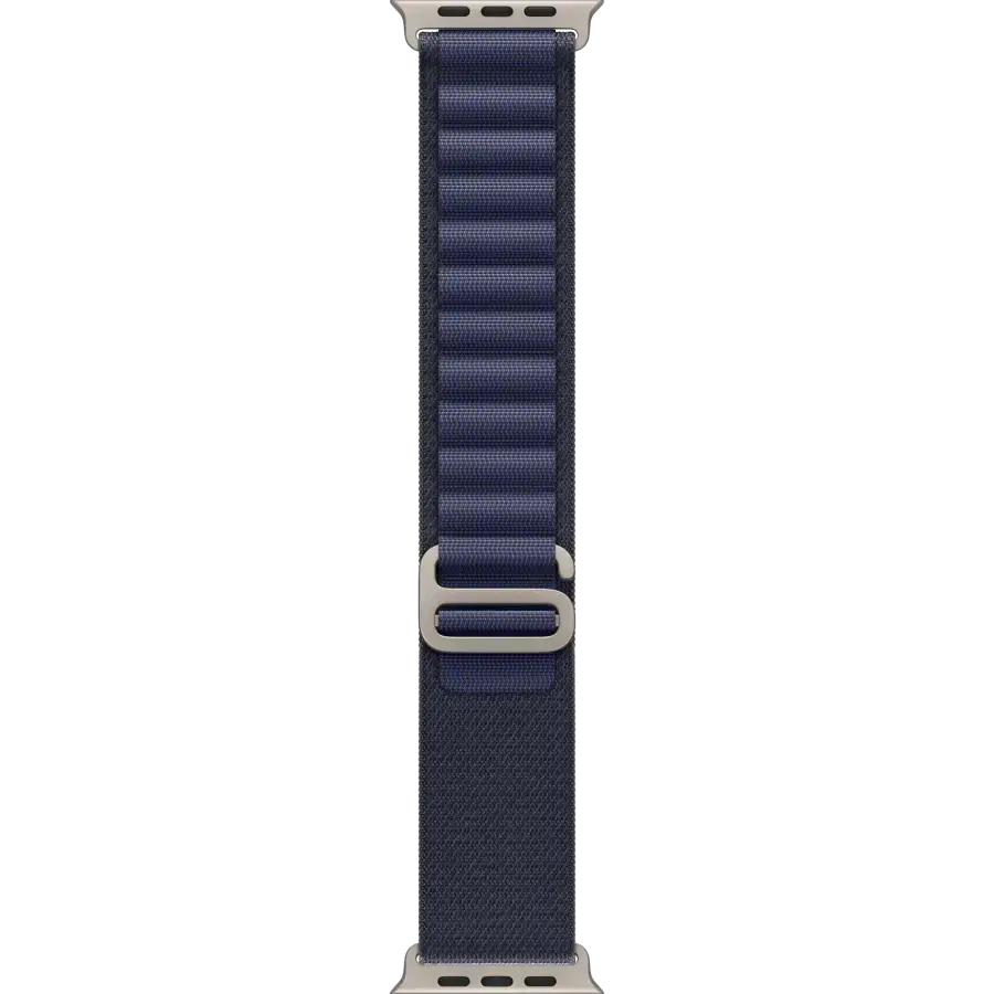Ремінець Apple Alpine Loop Navy - Natural Titanium Finish для Apple Watch 44/45/46/49mm - Small (MXMX3)