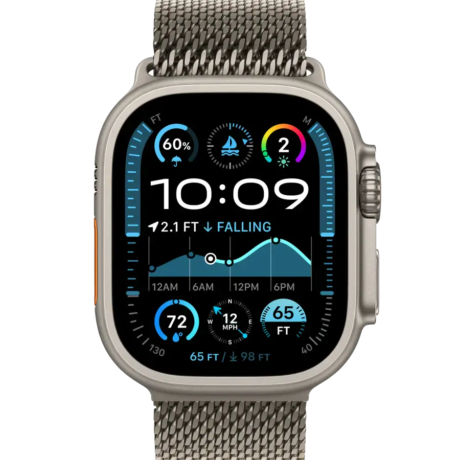 Ремінець Apple Natural Titanium Milanese Loop для Apple Watch 44/45/46/49mm - Small (MGHN4, MXKC3)