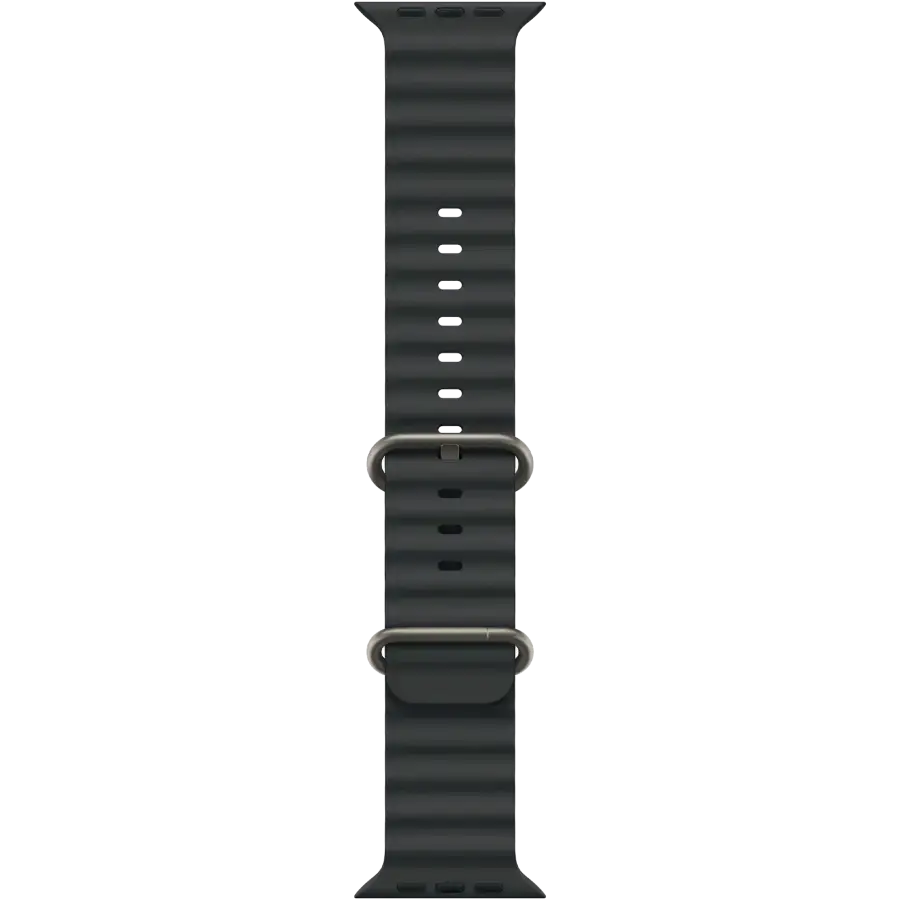 Ремінець Apple Ocean Band Black - Natural Titanium Finish для Apple Watch 44/45/46/49mm (MXTL3)