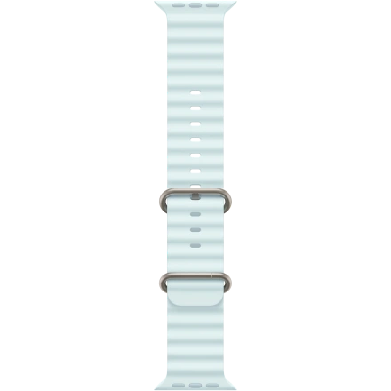 Ремінець Apple Ocean Band Ice Blue - Natural Titanium Finish для Apple Watch 44/45/46/49mm (MXTF3)