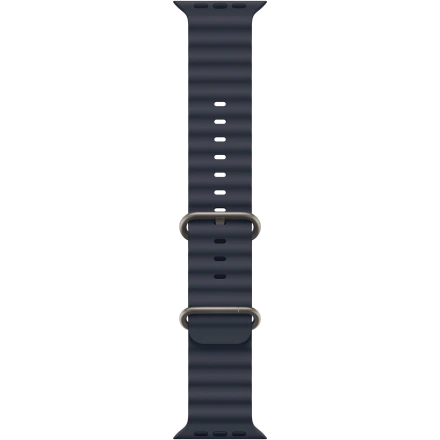 Ремінець Apple Ocean Band Navy - Natural Titanium Finish для Apple Watch 44/45/46/49mm (MXTH3)