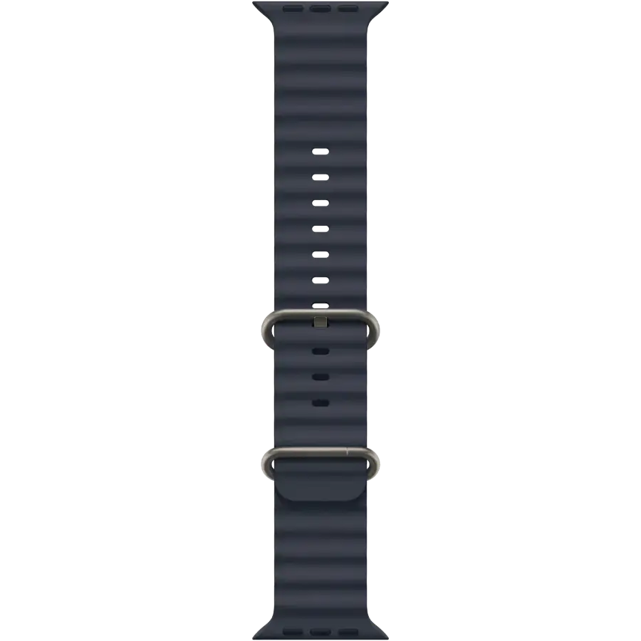 Ремінець Apple Ocean Band Navy - Natural Titanium Finish для Apple Watch 44/45/46/49mm (MXTH3)