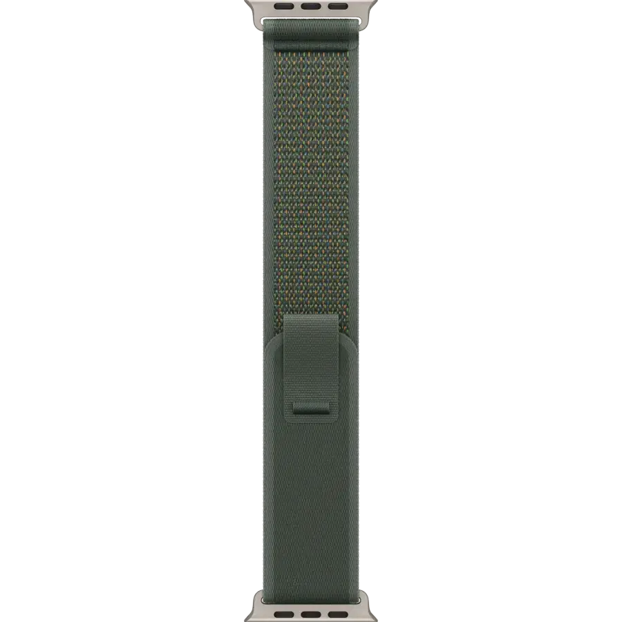 Ремінець Apple Trail Loop Green - Natural Titanium Finish для Apple Watch 44/45/46/49mm - S/M (MXTN3)