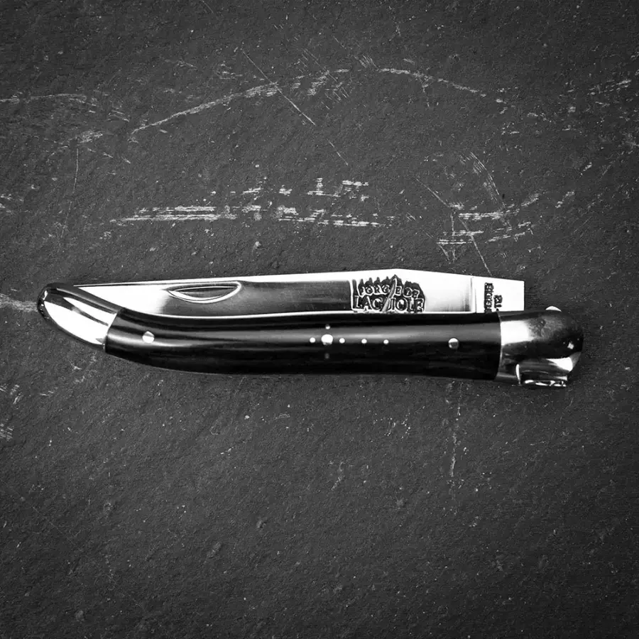 Складаний ніж Forge de Laguiole Tradition High Polish Blade with Dark Horn Handle - 11cm (00003671)